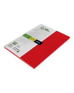 Papel color liderpapel a4 80gr rojo paquete de 100 hojas