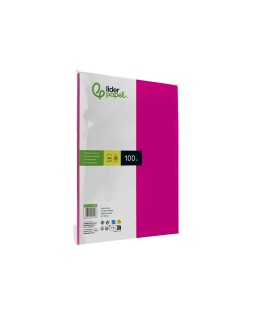 Papel color liderpapel a4 80gr fucsia paquete de 100 hojas