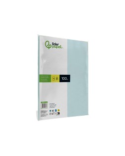 Papel color liderpapel a4 80gr celeste paquete de 100 hojas