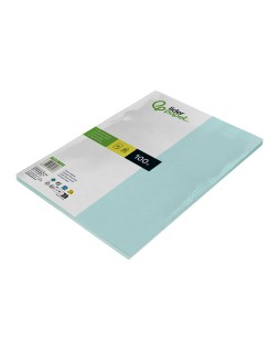 Papel color liderpapel a4 80gr celeste paquete de 100 hojas