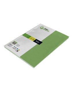 Papel color liderpapel a4 80gr verde paquete de 100 hojas