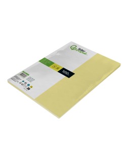 Papel color liderpapel a4 80gr amarillo paquete de 100 hojas