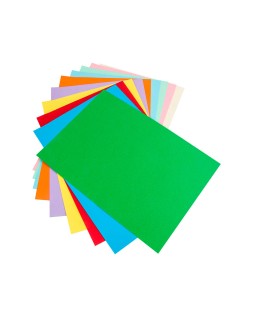 Papel color liderpapel a4 80gr 10 colores surtidos paquete de 100 hojas
