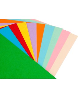 Papel color liderpapel a4 80gr 10 colores surtidos paquete de 100 hojas