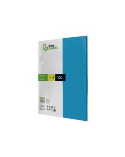 Papel color liderpapel a4 80gr azul turquesa paquete de 100 hojas