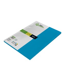 Papel color liderpapel a4 80gr azul turquesa paquete de 100 hojas