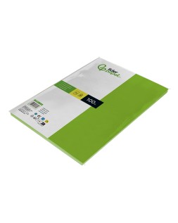 Papel color liderpapel a4 80gr verde intenso paquete de 100 hojas