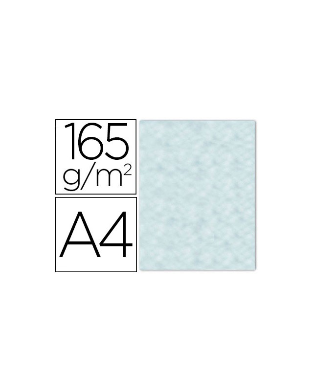 Papel color liderpapel pergamino con bordes a4 165gr azul pack de 25 hojas