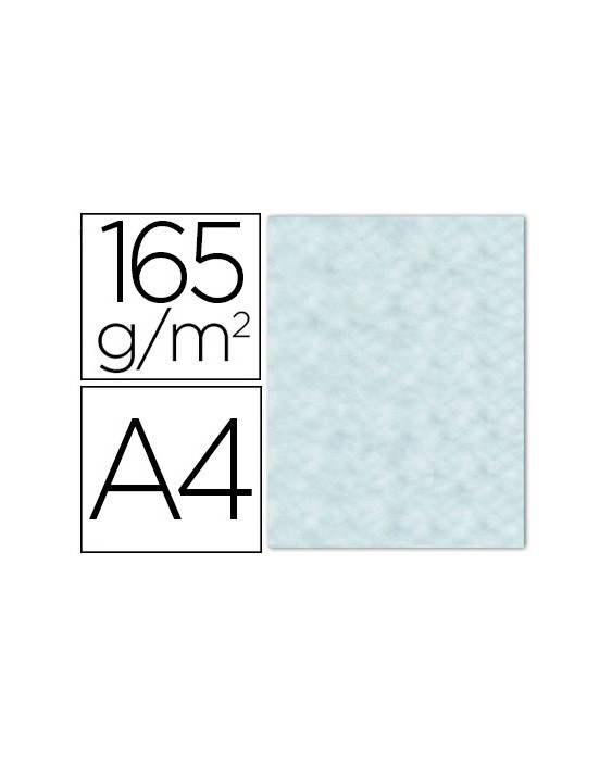 Papel color liderpapel pergamino con bordes a4 165gr azul pack de 25 hojas