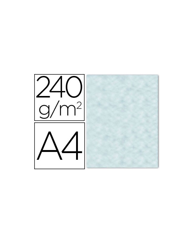 Papel color liderpapel pergamino con bordes a4 240gr azul pack de 10 hojas