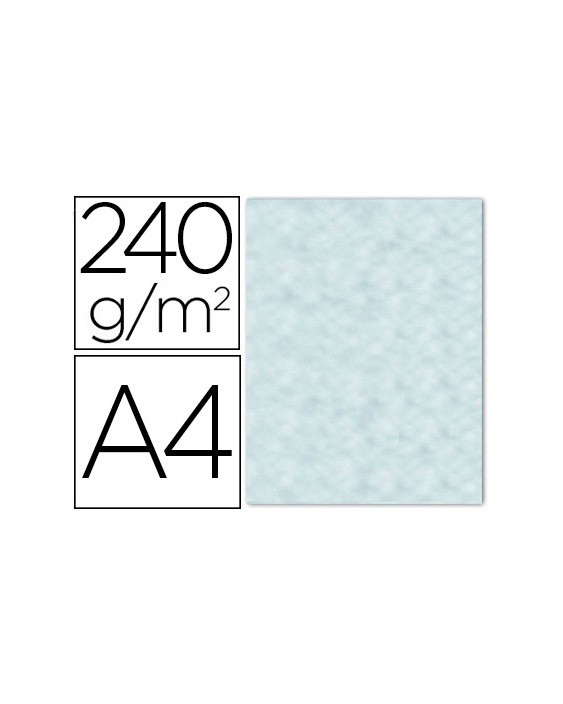 Papel color liderpapel pergamino con bordes a4 240gr azul pack de 10 hojas