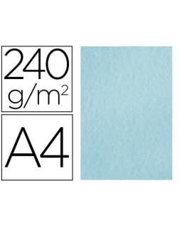 Papel color liderpapel pergamino a4 240gr azul pack de 25 hojas