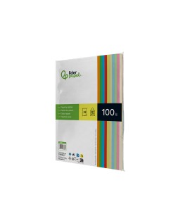 Papel color liderpapel a3 80gr 10 colores surtidos paquete 100 hojas