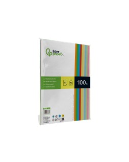 Papel color liderpapel a3 80gr 10 colores surtidos paquete 100 hojas
