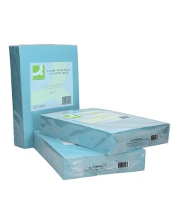Papel color q-connect din a4 80gr celeste paquete de 500 hojas