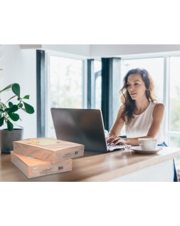 Papel color q-connect din a4 80gr crema paquete de 500 hojas