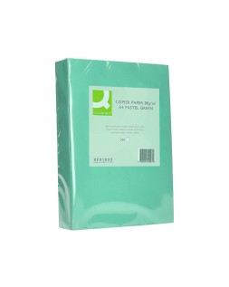 Papel color q-connect din a4 80 gr verde paquete de 500 hojas