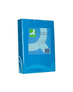 Papel color q-connect din a4 80gr azul intenso paquete de 500 hojas