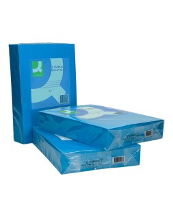 Papel color q-connect din a4 80gr azul intenso paquete de 500 hojas