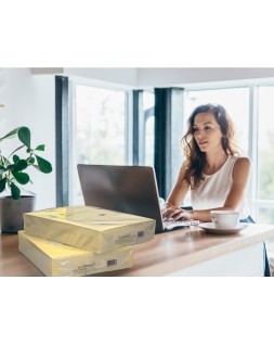 Papel color q-connect din a3 80gr champagne paquete de 500 hojas