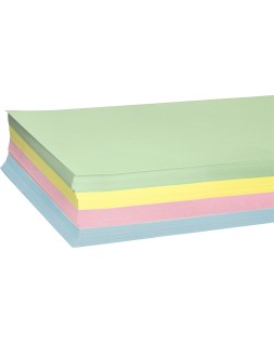 Papel color liderpapel a4 80gr 5 colores surtidos paquete de 500 hojas