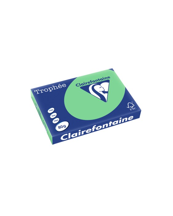 Papel color trophee a3 80gr verde pastel paquete de 500 hojas