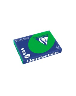 Papel color trophee a3 80gr verde intenso paquete de 500 hojas