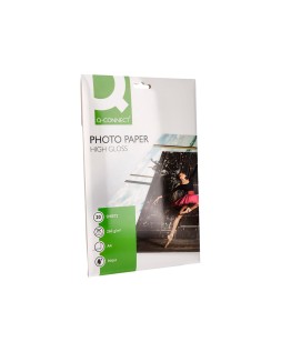 Papel q-connect foto glossy kf02163 din a4 alta calidad digital photo para ink-jet bolsa de 20 hojas de 260 gr