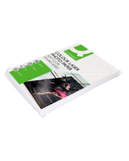 Papel q-connect foto glossy din a4 para fotocopiadoras e impresoras laser paquete de 100 hojas de 218 gr