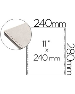 Papel continuo 240x11 blanco 2 hojas caja de 1500 juegos