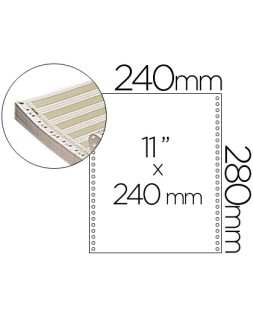 Papel continuo 240x11 pautado caja de 2500 hojas