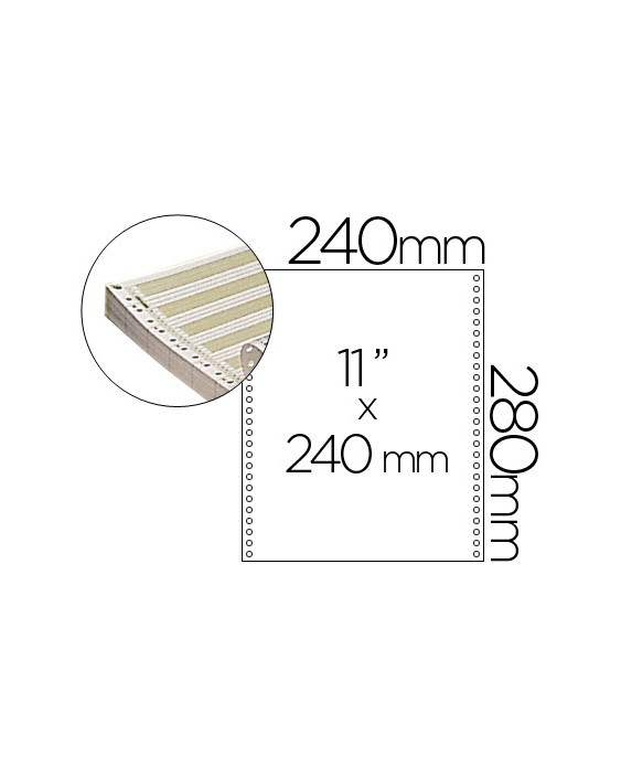 Papel continuo 240x11 pautado caja de 2500 hojas