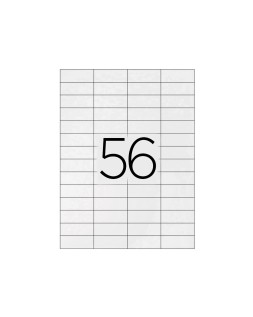 Etiqueta adhesiva q-connect kf10638 tamaño 52,5x21,2 mm fotocopiadora laser ink-jet caja con 100 hojas din a4