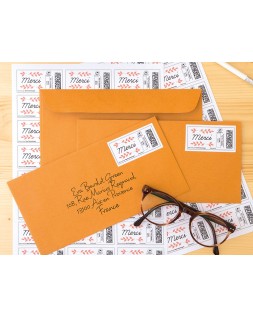 Etiqueta adhesiva q-connect kf10645 -tamaño 70x35 mm fotocopiadora laser ink-jet caja con 100 hojas din a4