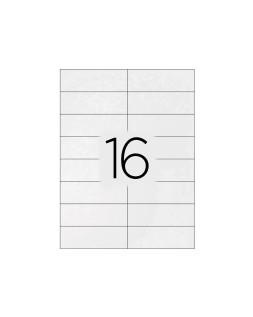 Etiqueta adhesiva q-connect kf10653 tamaño 105x35 mm fotocopiadora laser -ink-jet caja con 100 hojas din a4