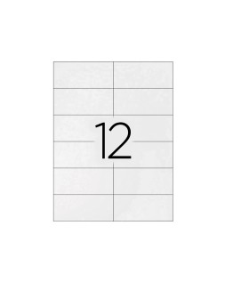 Etiqueta adhesiva q-connect kf10657 tamaño 105x48 mm fotocopiadora laser ink-jet caja con 100 hojas din a4