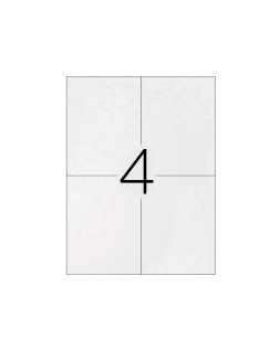 Etiqueta adhesiva q-connect kf10660 tamaño 105x148,5 mm fotocopiadora laser ink-jet caja con 100 hojas din a4