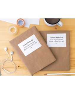 Etiqueta adhesiva q-connect kf10660 tamaño 105x148,5 mm fotocopiadora laser ink-jet caja con 100 hojas din a4