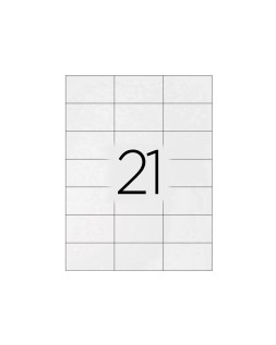 Etiqueta adhesiva q-connect kf01587 tamaño 63,5x38,1 mm fotocopiadora laser ink-jet caja con 100 hojas din a4