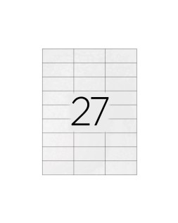 Etiqueta adhesiva q-connect kf10642 tamaño 70x30 mm fotocopiadora laser ink-jet caja con 100 hojas din a4