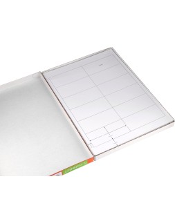 Etiqueta adhesiva q-connect kf10652 tamaño 96,5x42,3 mm fotocopiadora laser ink-jet caja con 100 hojas din a4