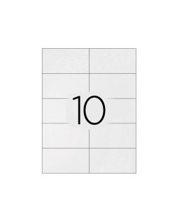 Etiqueta adhesiva q-connect kf10658 tamaño 105x57 mm fotocopiadora laser ink-jet caja con 100 hojas din a4