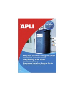 Etiquetas adhesivas apli de poliester resistente a la intemperie para impresora laser 210x297 mm