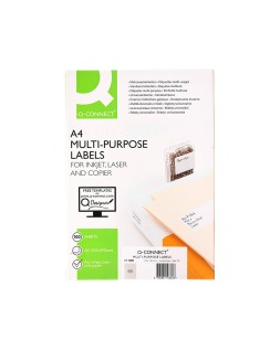 Etiqueta adhesiva q-connect kf15386 tamaño 38,1x21,2 mm fotocopiadora laser ink-jet caja con 100 hojas din a4