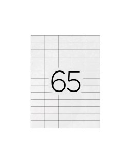 Etiqueta adhesiva q-connect kf15386 tamaño 38,1x21,2 mm fotocopiadora laser ink-jet caja con 100 hojas din a4