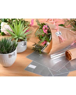 Etiqueta adhesiva tico papel satinado oro / plata laser medidas surtidas caja de 626 unidades