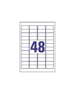 Etiqueta adhesiva resistente avery poliester blanco laser 45,7x21,2 mm caja de 960 unidades