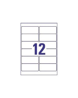 Etiqueta adhesiva resistente avery poliester blanco laser 99,1x42,3 mm caja de 240 unidades