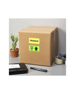 Etiqueta adhesiva tico amarill o fluorescentes permanente fsclaser/inkjet/fotocopia 99,1x67,7 mm caja de 560 unidades