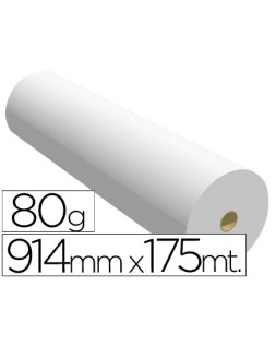 Papel reprografia para plotter 914mmx175mt 80 g